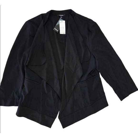 Premise Jackets & Blazers - Women's Premise Black Draped Blazer XL